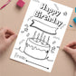 Happy Birthday from Child Color In