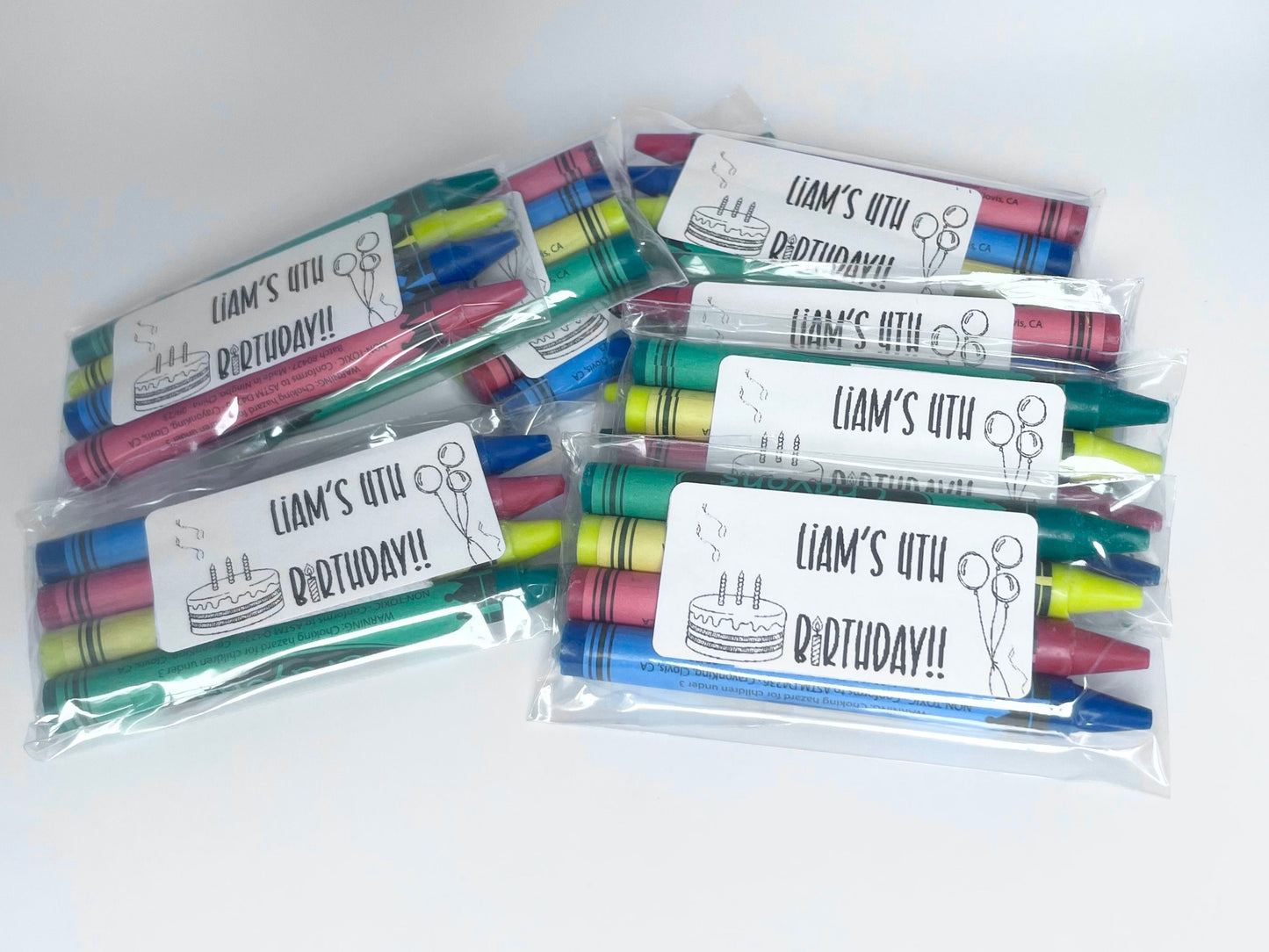 Personalized Name Party Favors Crayon Sets