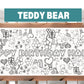 Teddy Bear Theme Coloring Banner