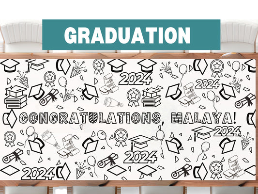 Graduation Personalized Coloring Banner