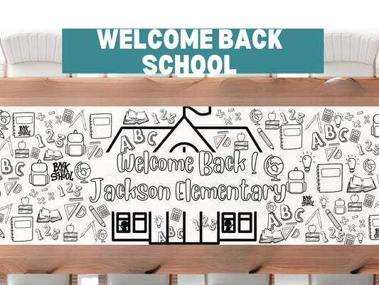 Back to School Coloring Banner for Students