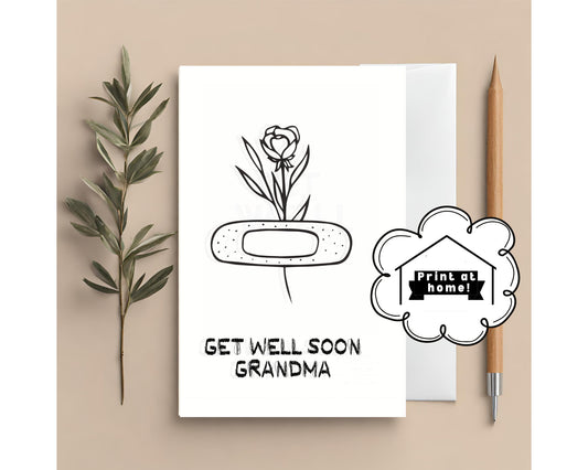 Colorable Get-Well Card for Kids