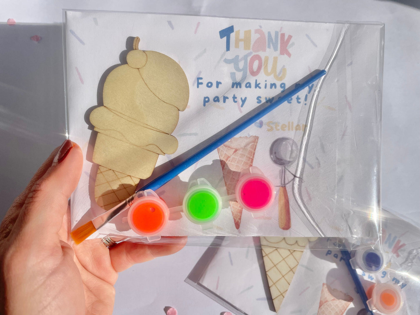 Sweet Ice cream Paint Party Favors Personalized