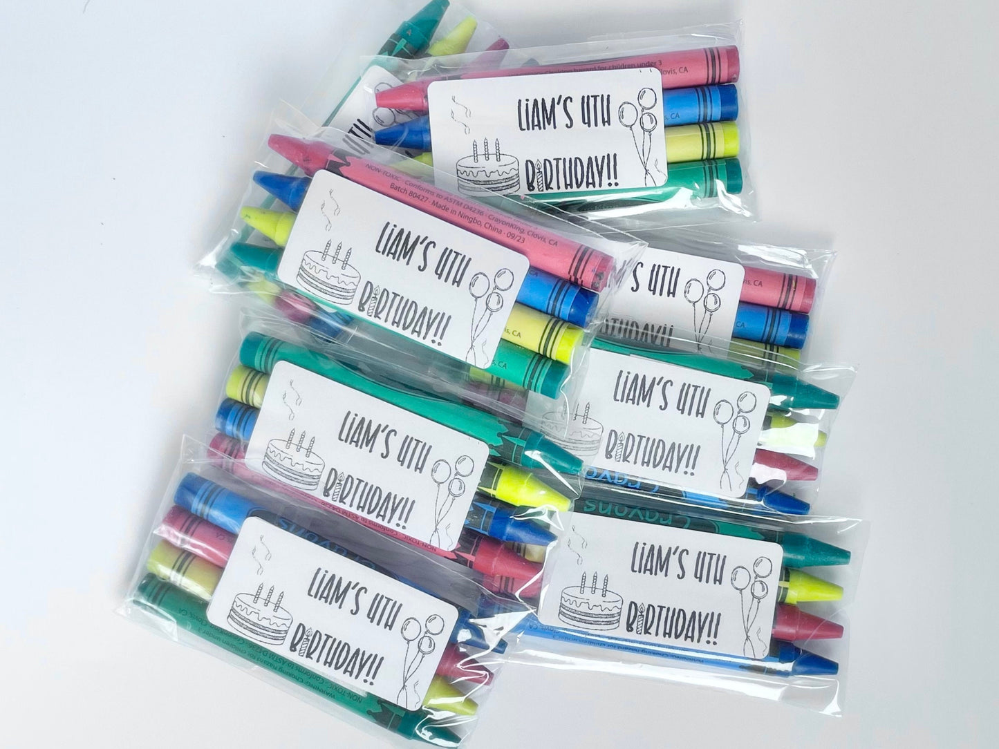 Personalized Name Party Favors Crayon Sets