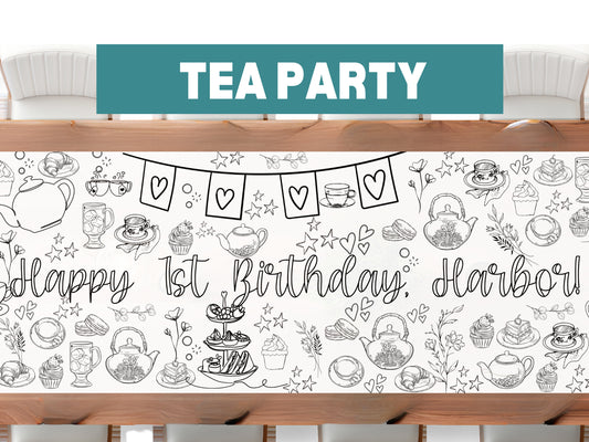 Tea Party Theme Banner