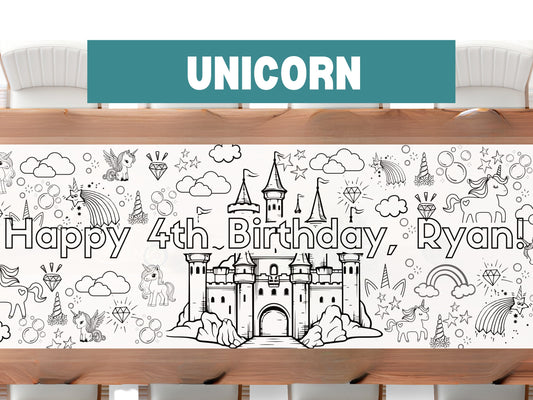 Unicorn Coloring Banner