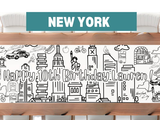 New York City Cityscape NYC Coloring Activity