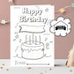 Happy Birthday from Child Color In