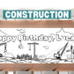 Construction Theme Coloring Banner