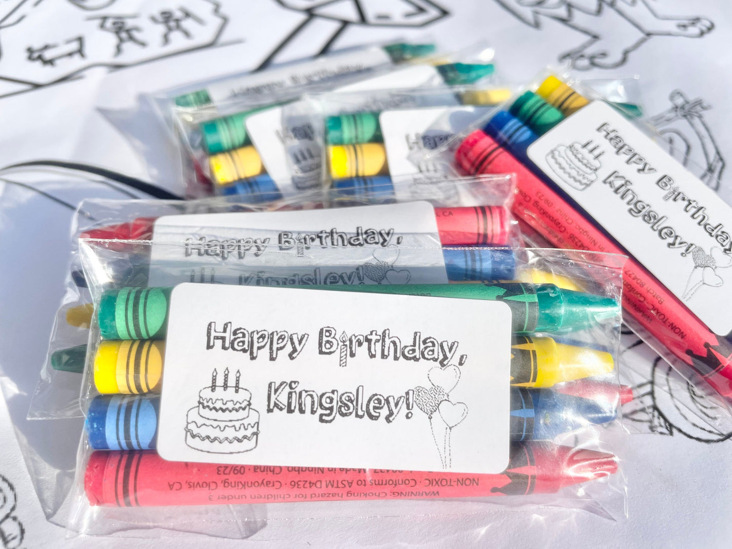 Personalized Name Party Favors Crayon Sets