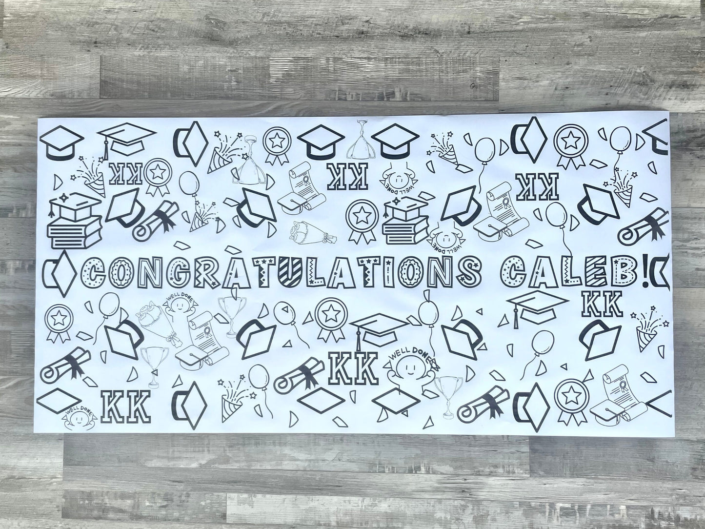 Graduation Personalized Coloring Banner