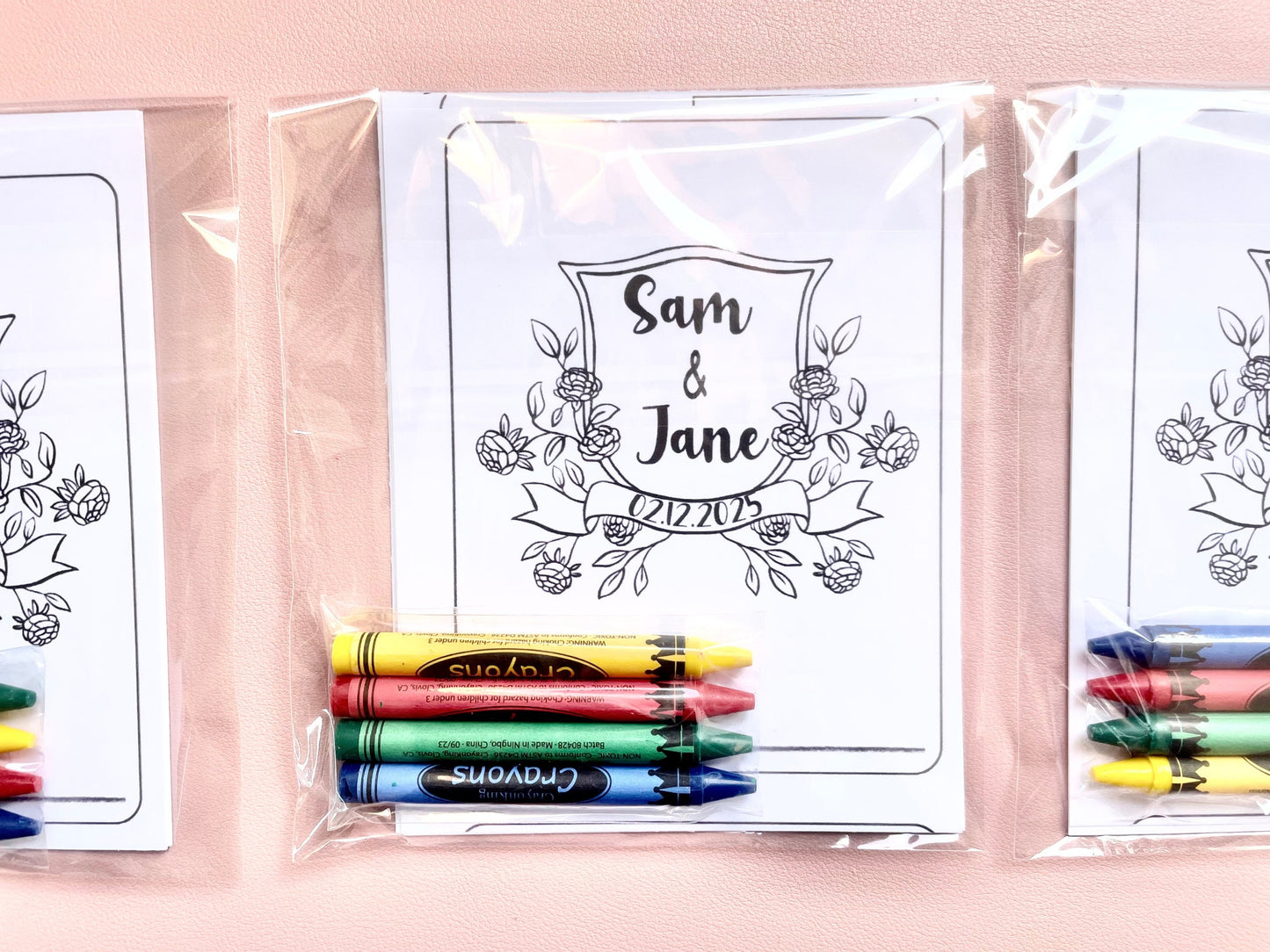 Personalized Wedding Kid Coloring Activity Kit