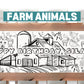 Barn Animal Theme Coloring Banner