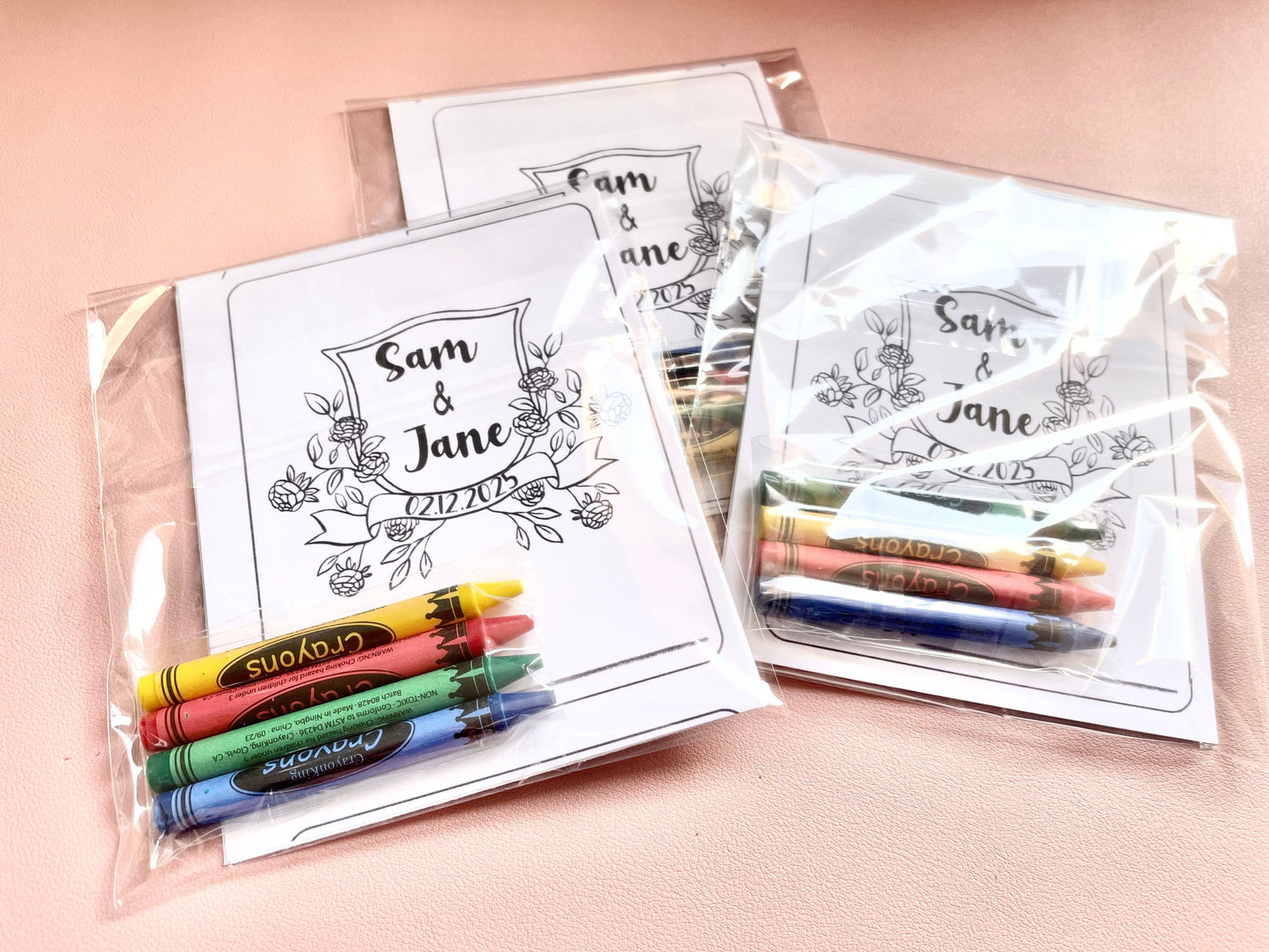 Personalized Wedding Kid Coloring Activity Kit