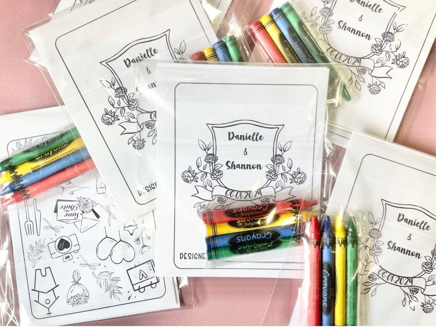 Personalized Wedding Kid Coloring Activity Kit