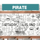 Personalized Pirate Coloring Banner