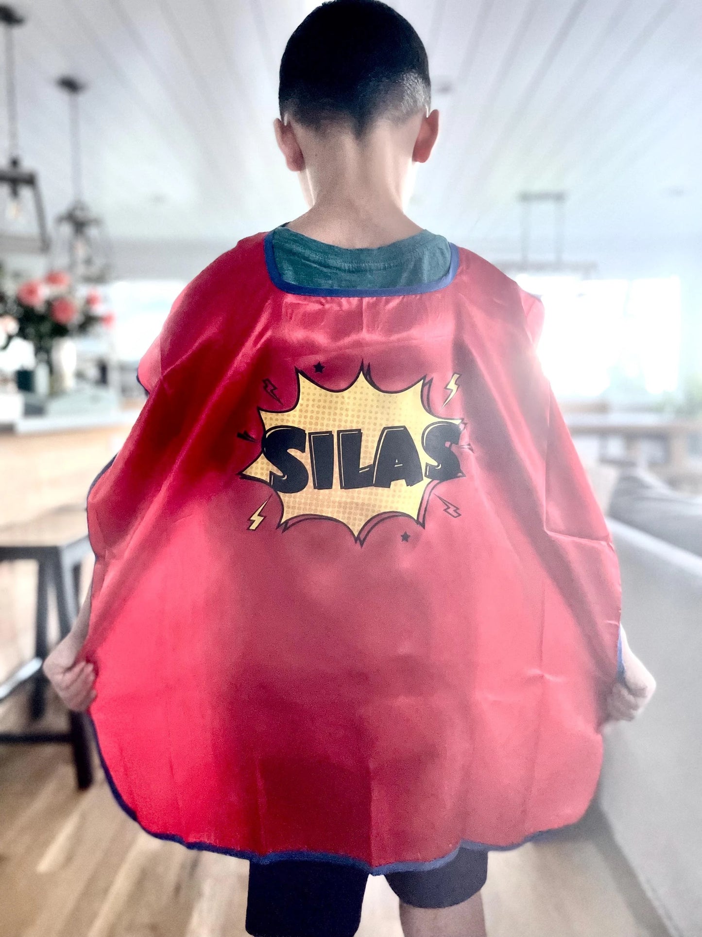 CUSTOM Name Superhero Cape and Mask Costume Party